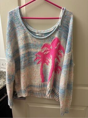 Anthropologie colorful knit sweater NWT XL